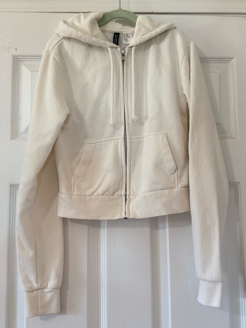 Women’s H&M Divided White Zip Up Hoodie- XXS
